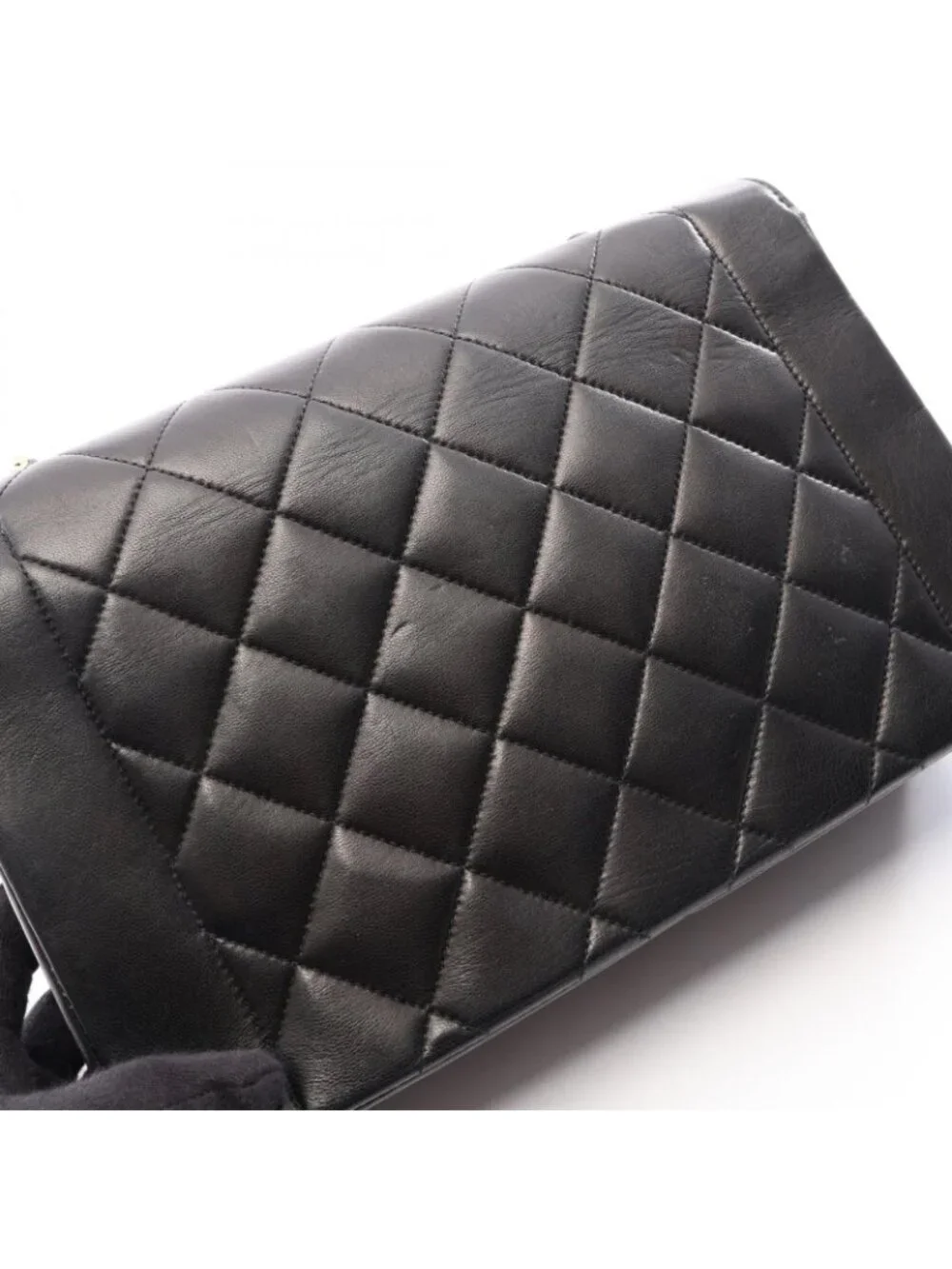 Chanel Shoulder Bag Quilted Diana Flap Black Lambskin Chain